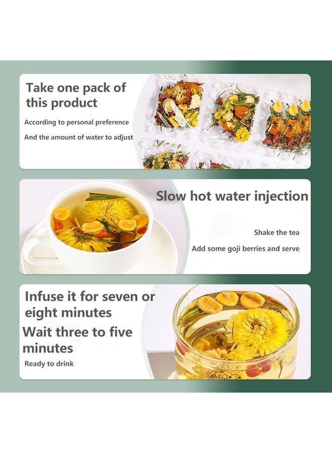 دانديليون الشاي الهندباء والتوت يطهر الكبد ويحسن البصر ، ويحمي الكبد والكلى.صافي المحتوى: 120g (10g x 12 أكياس) - Image 3